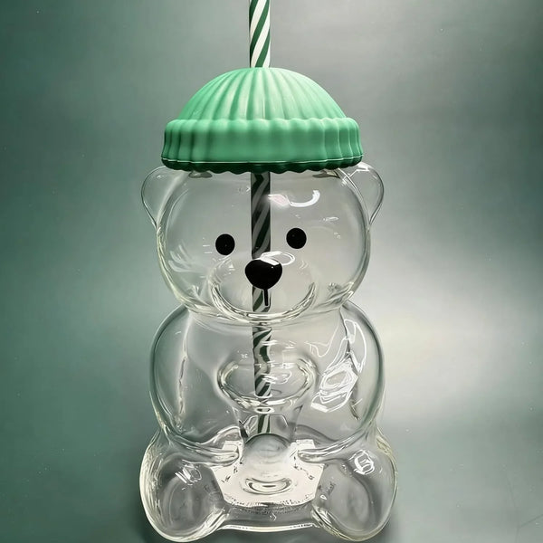 Cute Bear Glass Cup