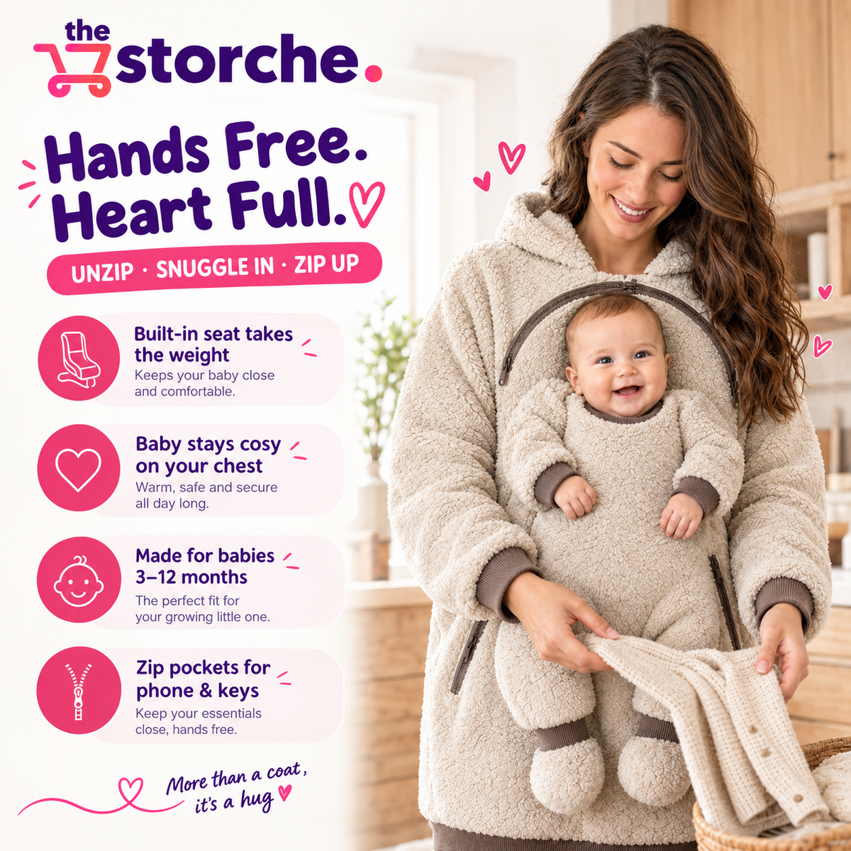 CozyCarry Baby Carrier Hoodie