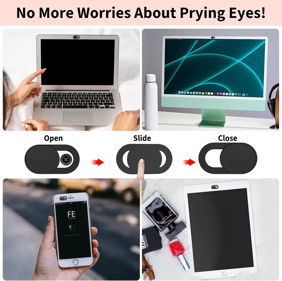 Webcam Cover 3 Pack 0.03 inch Ultra Thin Laptop and phone Camera Cover Slide