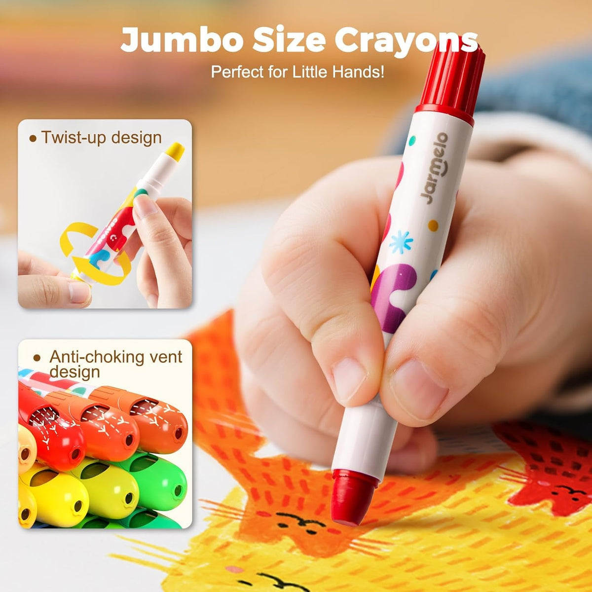 36 Colors TwistJoy Non Toxic Washable Crayon