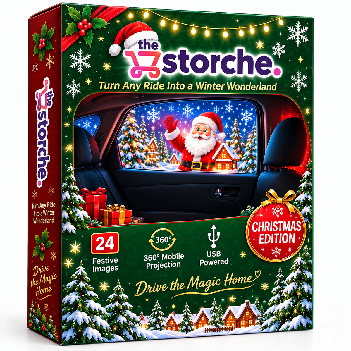 2026 Christmas Car 5D Projector Light，Christmas Car Projection Lights for Christmas Atmosphere Festival Decoration
