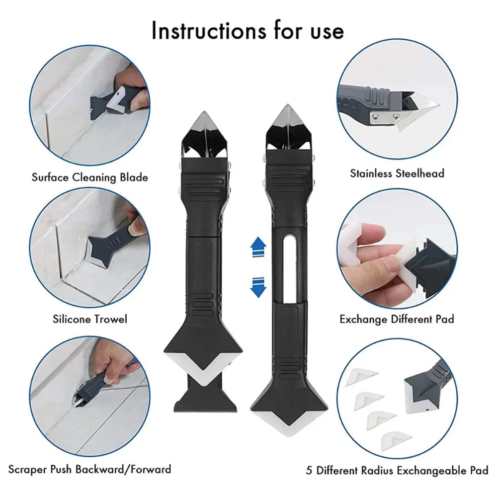 5 in 1 Metal Head Shovel Glue Tool Kit