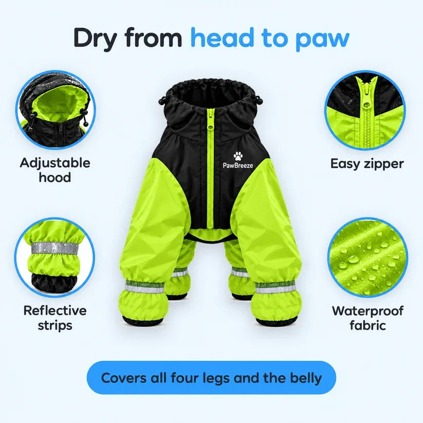 Full-Body Protection Dog Raincoat
