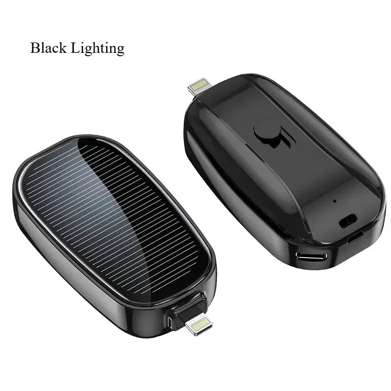 Emergency Solar Portable Power Bank Keychain Portable Charger Small Outdoor Camping External Battery For iPhone Xiaomi Samsung