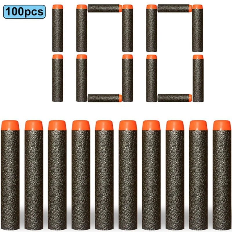 100/50pcs 7.2cm Refill Darts Bullets for Nerf N-Strike Elite Series Blasters Children Toy Gun Soft Bullet Foam Guns Accessories