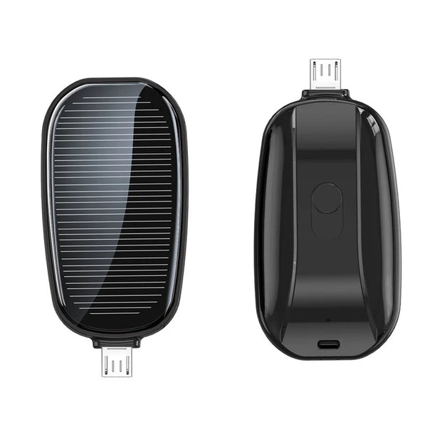 Emergency Solar Portable Power Bank Keychain Portable Charger Small Outdoor Camping External Battery For iPhone Xiaomi Samsung
