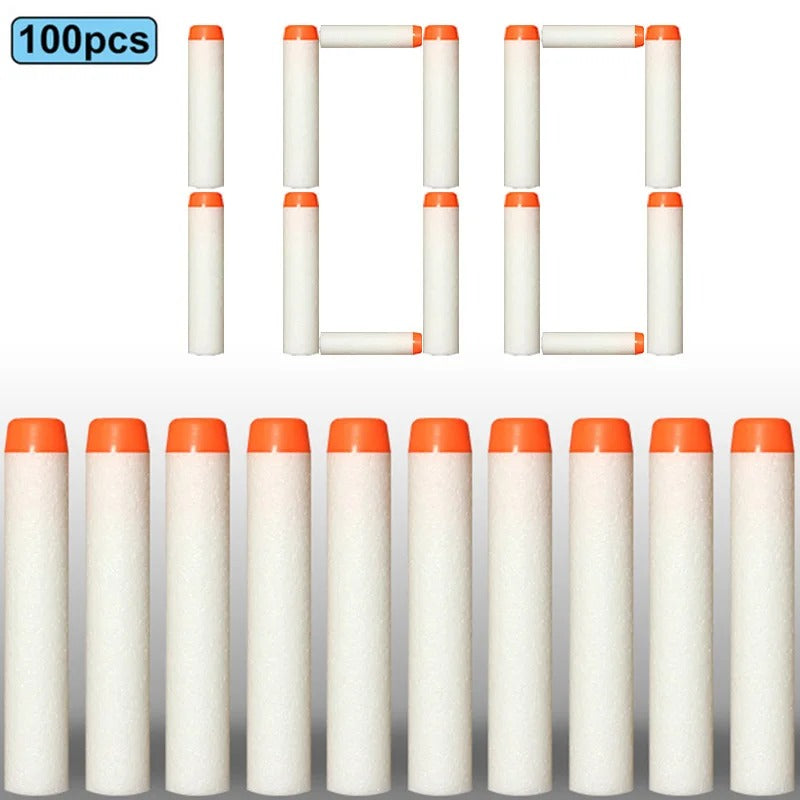 100/50pcs 7.2cm Refill Darts Bullets for Nerf N-Strike Elite Series Blasters Children Toy Gun Soft Bullet Foam Guns Accessories