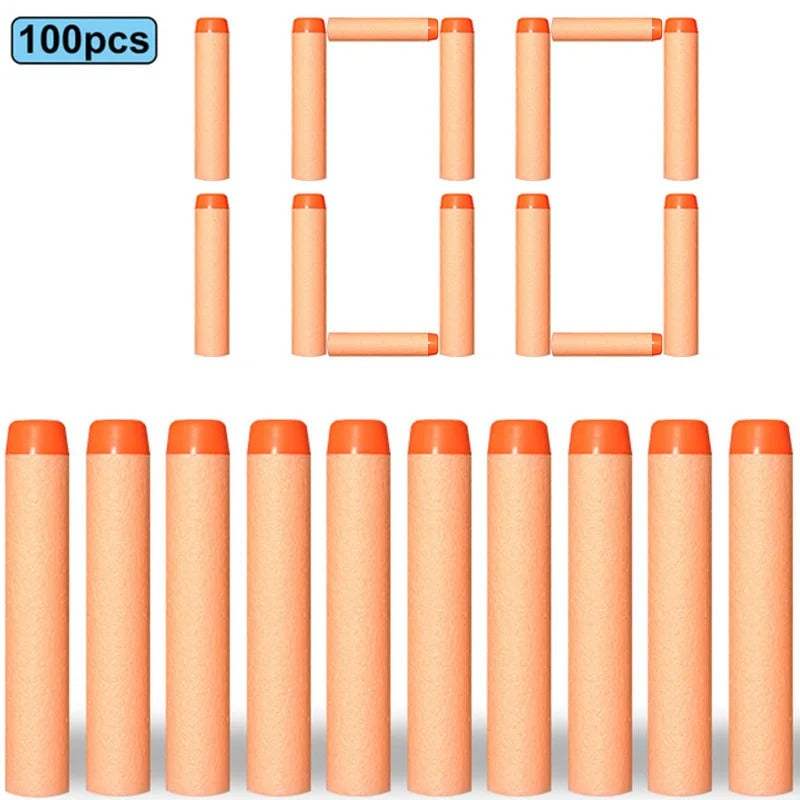100/50pcs 7.2cm Refill Darts Bullets for Nerf N-Strike Elite Series Blasters Children Toy Gun Soft Bullet Foam Guns Accessories