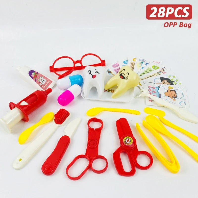 Doctor Set For Kids Pretend Play Girls Role-playing Games Hospital Accessorie Medical Kit Nurse Tools Bag Toys For Children Gift