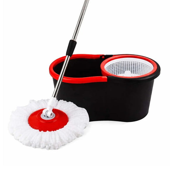 360° Spin Mop & Bucket Set with Wringer | Rotating Floor Cleaner + 2 Refill Head