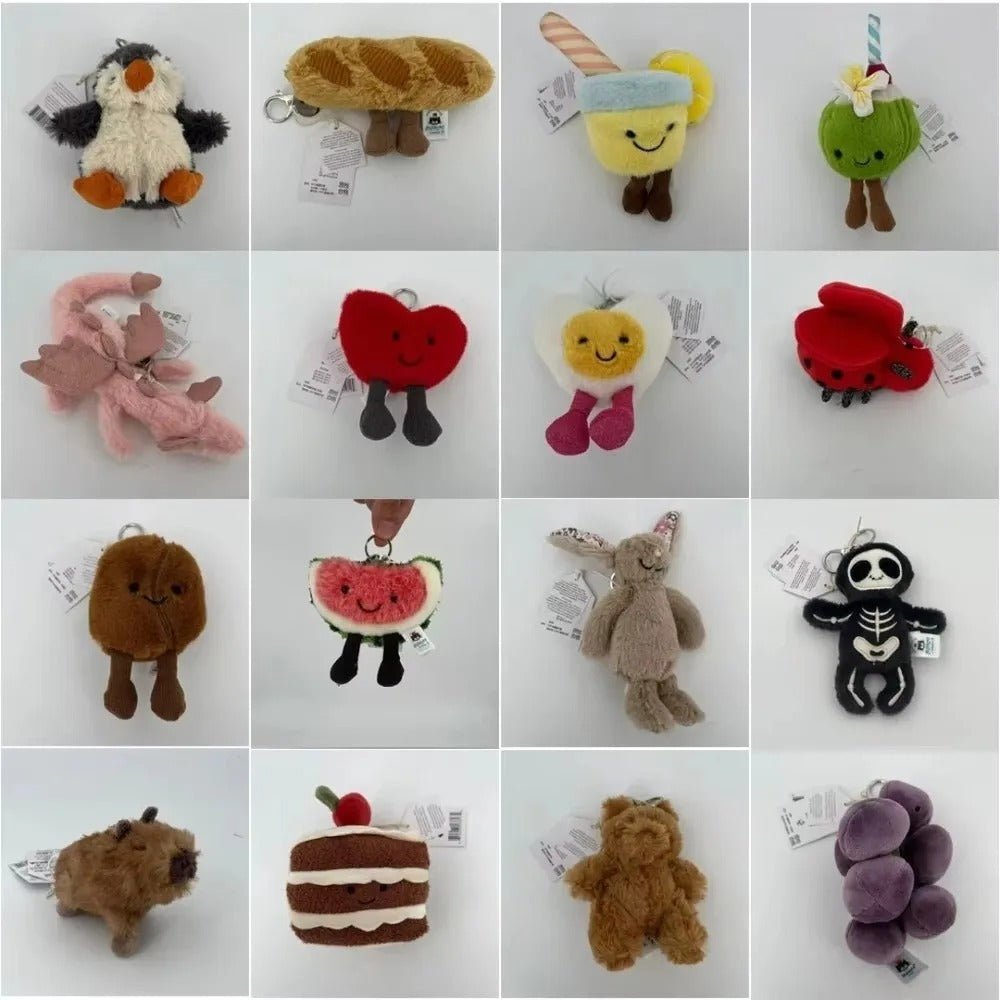Cute Jellycats Keychain Plush Toys, Cute Cotton Candy Plush Toys, Cartoon Dolls, Home Decorations, Cute Bag Hangings, Birthday Gifts S