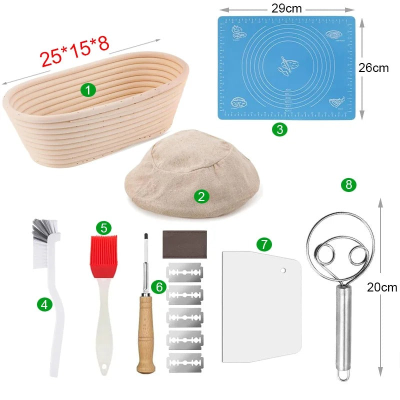 Rattan Bread Proofing Basket Bread Basket Oval Rattan Wicker Dough Fermentation Sourdough Banneton