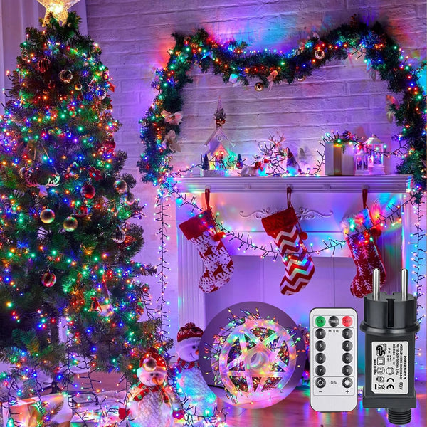 30-75M LED Firecracker String Lights EU/US DC Garland Fairy Lights Holiday String Lights for Wedding Party Christmas Decoration