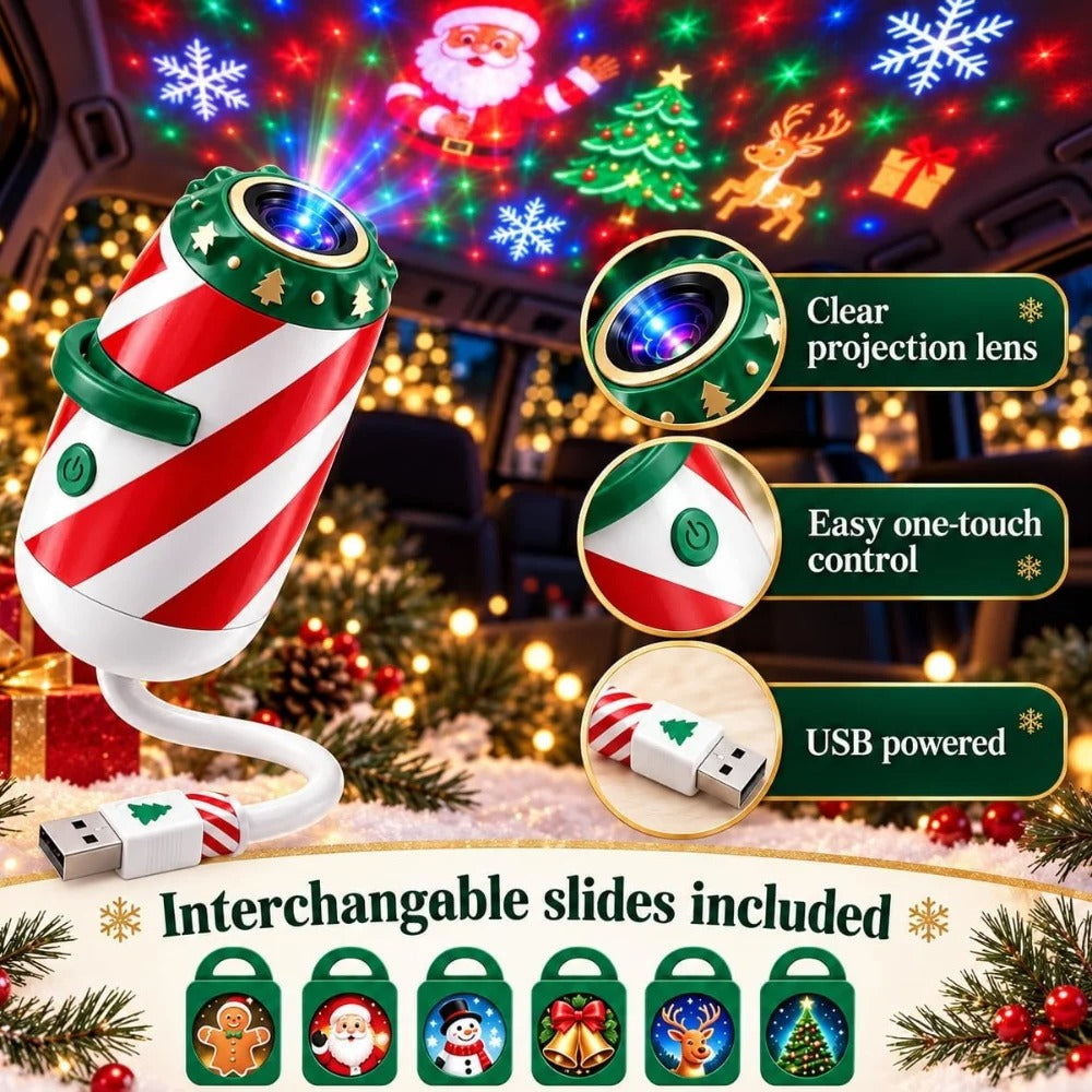 2026 Christmas Car 5D Projector Light，Christmas Car Projection Lights for Christmas Atmosphere Festival Decoration
