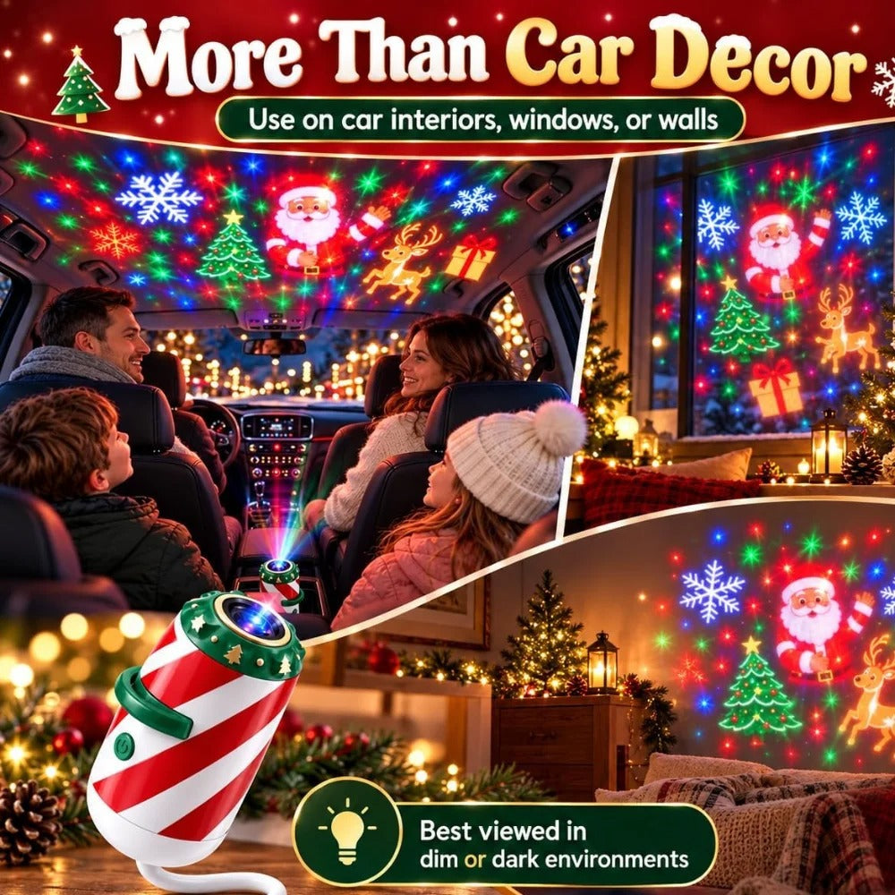 2026 Christmas Car 5D Projector Light，Christmas Car Projection Lights for Christmas Atmosphere Festival Decoration