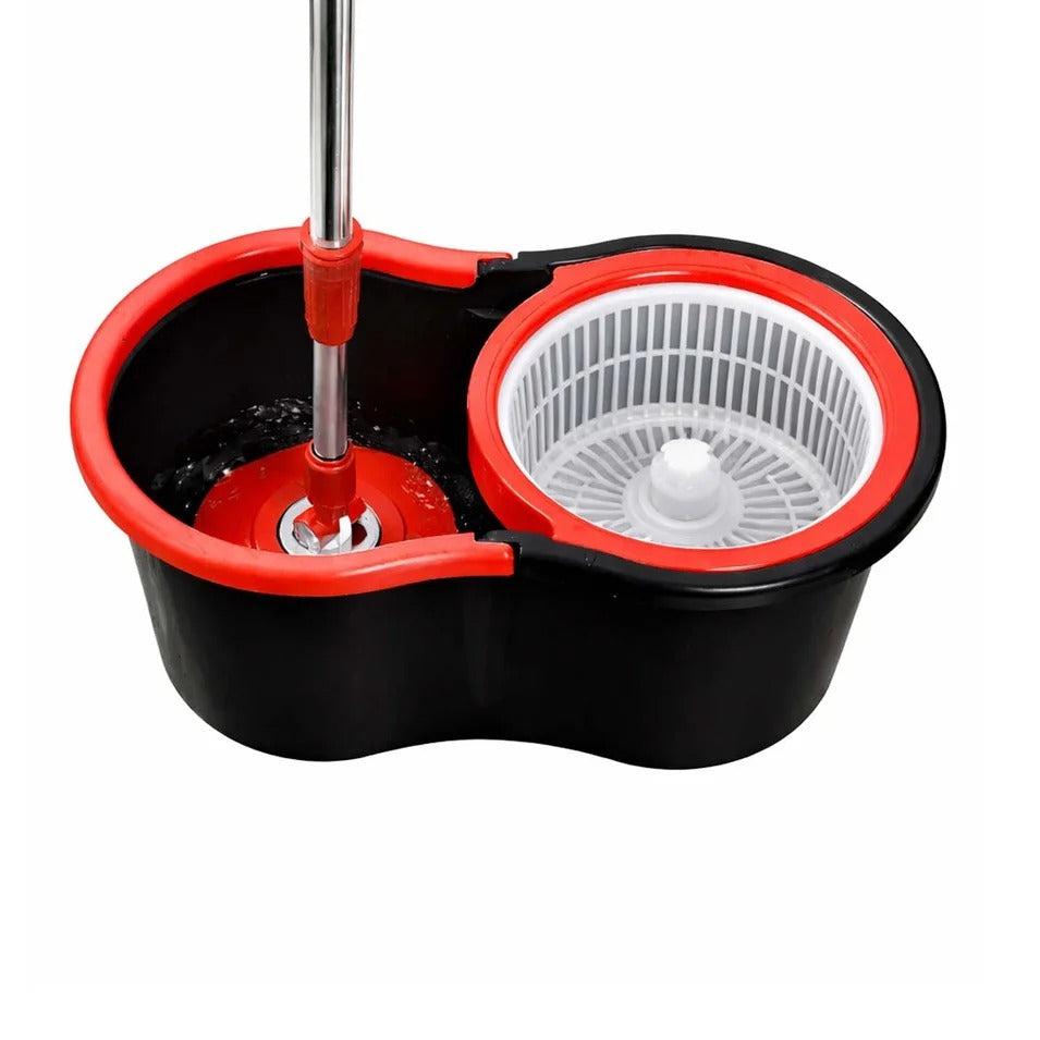 360° Spin Mop & Bucket Set with Wringer | Rotating Floor Cleaner + 2 Refill Head