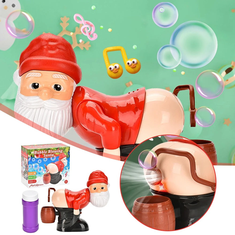 Christmas Funny Bubble Maker with Music & Light Colorful Bubbles Blower Novelty Xmas Gift for Boys Girls(No Bubble Solution)