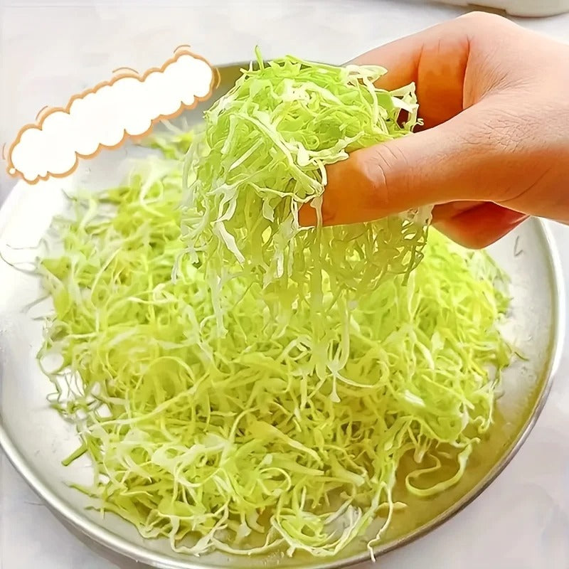 Ultra-Fine Vegetable Slicer & Shredder for Salad, Cabbage, Carrot - Multi-Purpose Kitchen Gadget, Food Chopper for Home & Dining