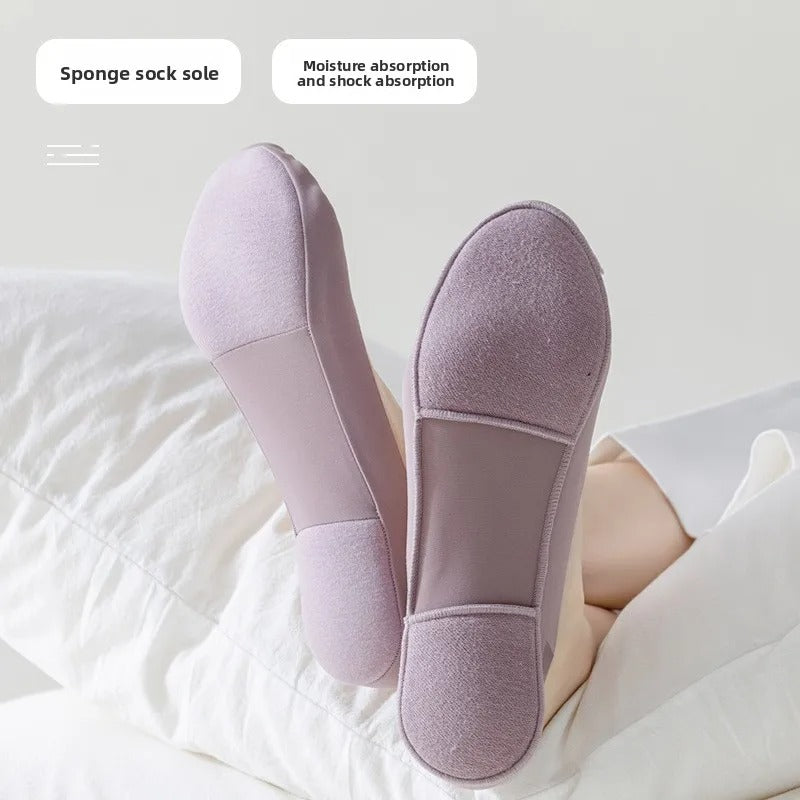 5Pair-Set Non-Slip Women Invisible Boat Socks with Silicone Heel,Ultra Low Cut Hidden Socks Flats,Loafers,Sneakers,All Day Wear