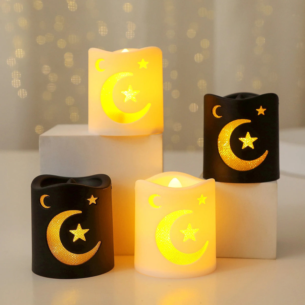2026 Ramadan Decoration LED Lantern Light Eid Mubarak Star Moon Castle Lights Islamic Muslim Party Ornaments Eid Al-Fitr Gifts