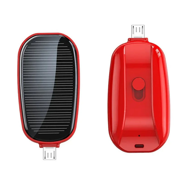 Emergency Solar Portable Power Bank Keychain Portable Charger Small Outdoor Camping External Battery For iPhone Xiaomi Samsung