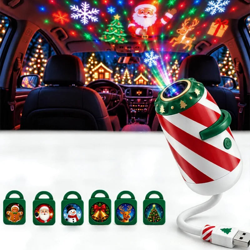 2026 Christmas Car 5D Projector Light，Christmas Car Projection Lights for Christmas Atmosphere Festival Decoration