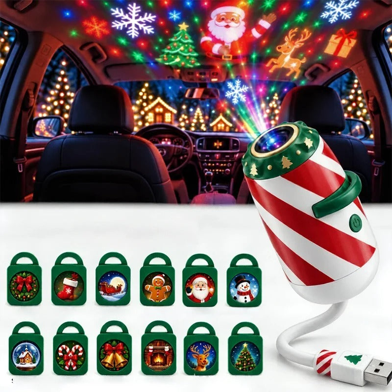 2026 Christmas Car 5D Projector Light，Christmas Car Projection Lights for Christmas Atmosphere Festival Decoration