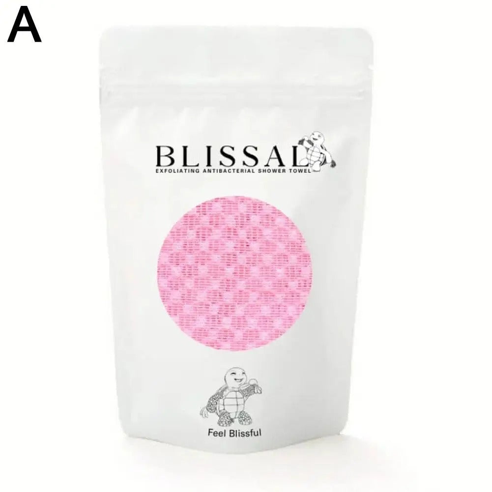 Bath Towel Back Scrubbing Towel Dual Sided Durable Exfoliating Body Towel Back Strap Unisex Detox Mud Back Scrub Extended Towel