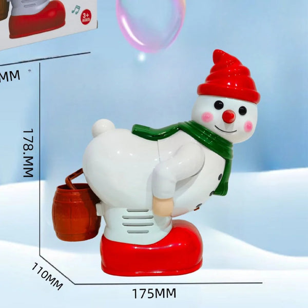 Christmas Funny Bubble Maker with Music & Light Colorful Bubbles Blower Novelty Xmas Gift for Boys Girls(No Bubble Solution)