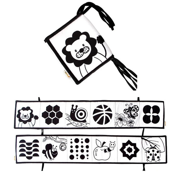 New Baby Soft Cloth Book Toys High Contrast Black and White Babies Infants Early Educational Toys for 0 12 Months Newborn Gifts