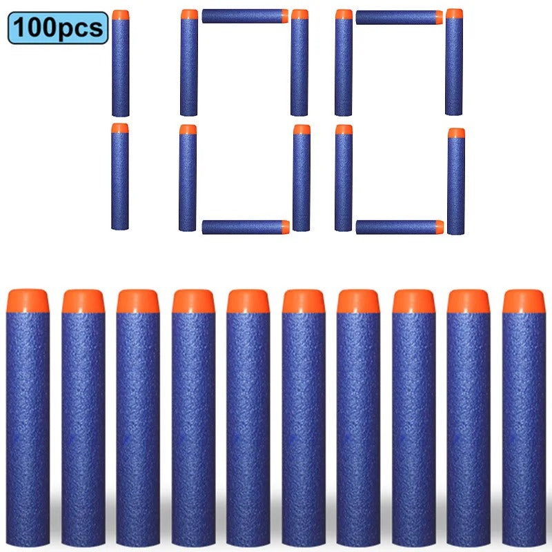 100/50pcs 7.2cm Refill Darts Bullets for Nerf N-Strike Elite Series Blasters Children Toy Gun Soft Bullet Foam Guns Accessories
